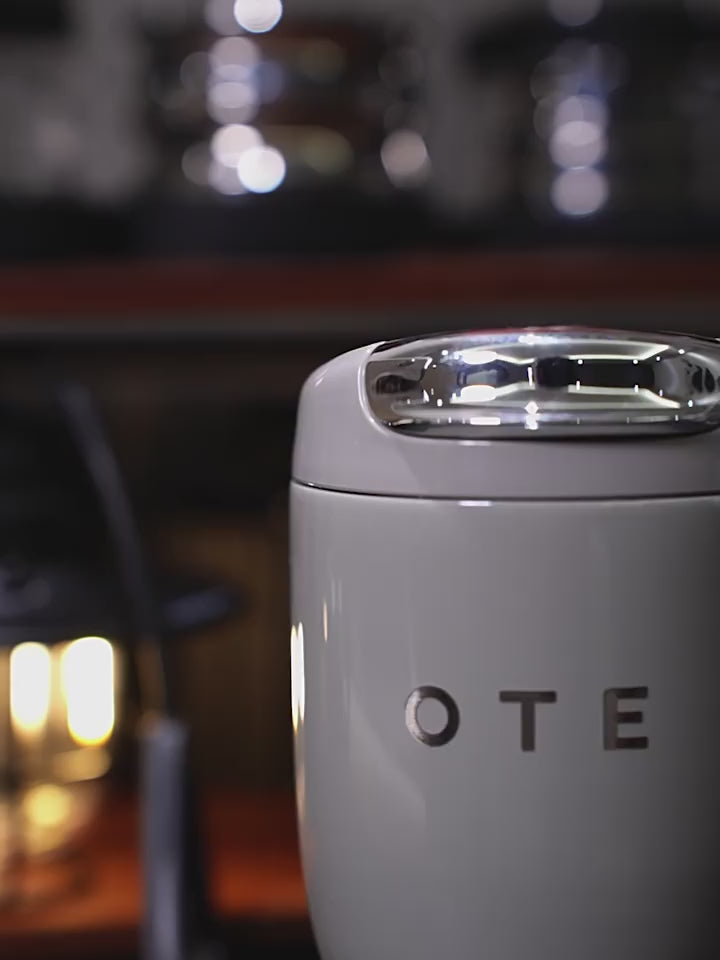 OTE Kubek termiczny podróżny do kawy, dwuścienny kubek podróżny ze stali nierdzewnej z pokrywką, 12,31 oz/7,74 oz (350/220 ml)