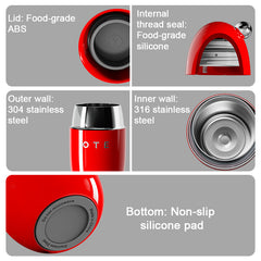 Thermos flask 350ml/12oz, gift packaging, stainless steel bubble planet thermos, suitable for hot and cold drinks, portable and durable, suitable for fitness, travel and daily use, (full set of 4 colors)